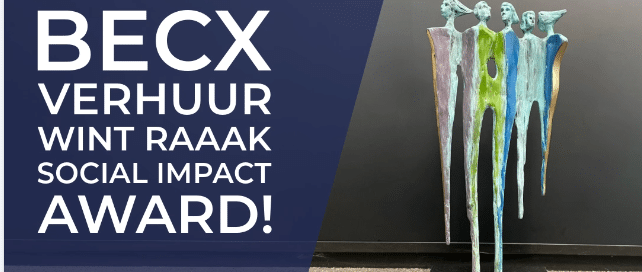 Uitreiking Social Impact Award 2024 aan Becx Verhuur tijdens Social Impact Event van Raaak Personeel
